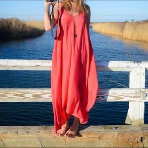 Pink Stitch Maxi Dress